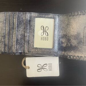HOBO Foray blue pewter small wallet